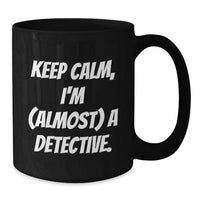 Load image into Gallery viewer, Birthday Gift Detective Black Coffee Mug Present for Her - Additional