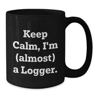 Load image into Gallery viewer, Logger Keepsake Black Ceramic Coffee Mug for Him 11oz Birthday Gift - Additional
