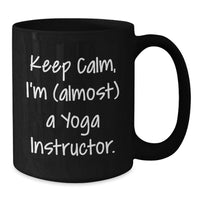 Load image into Gallery viewer, Yoga Instructor Keepsake Ceramic Black Mug for Him 11oz Graduation Gift - Additional