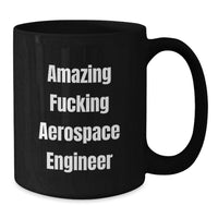 Load image into Gallery viewer, Aerospace Engineer Keepsake Black Mug for Him Birthday Surprise Gift - Additional