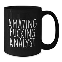 Load image into Gallery viewer, Analyst Keepsake Premium Black Coffee Mug for Him Birthday Gift - Additional