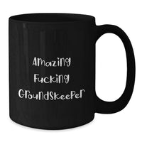 Load image into Gallery viewer, Groundskeeper Keepsake Black Coffee Mug for Him Birthday Gift - Additional