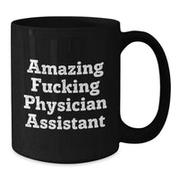 Load image into Gallery viewer, Physician Assistant Keepsake Black Coffee Mug Birthday Gift for Him - Additional
