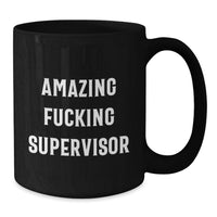 Load image into Gallery viewer, Supervisor Keepsake Black Coffee Mug for Him Birthday Gift - Additional