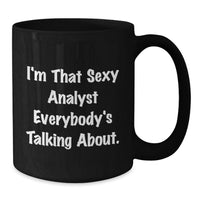 Load image into Gallery viewer, Analyst Keepsake Premium Black Coffee Mug for Him Birthday Gift - Additional
