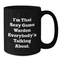 Load image into Gallery viewer, Game Warden Humor Black Coffee Mug Gifts from Friends for Graduation Unique - Additional