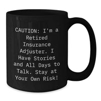 Load image into Gallery viewer, Funny Insurance Adjuster Gifts from Friends - Black Coffee Mug for Graduation Unique Gifts - Additional