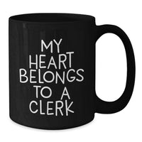 Load image into Gallery viewer, Cute Clerk Gifts from Friends, Unique Black Coffee Mug for Men, Women, or Coworkers - Christmas Unique Gifts - Additional