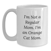 Load image into Gallery viewer, Funny Orange Cat Mom Gifts from Family, Unique White Coffee Mug for Orange Cat Enthusiasts, Christmas Morning Inspirational Quote - Main