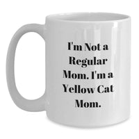 Load image into Gallery viewer, Funny Yellow Cat Mom Gifts from Family, Friends, and Coworkers for Christmas Unique Gifts - Yellow Cat White Coffee Mug - Main