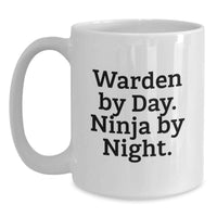 Load image into Gallery viewer, Funny Warden Gifts for Men, Unique White Coffee Mug, Christmas Unique Gifts from Friends - Main