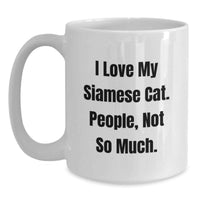 Load image into Gallery viewer, Funny Siamese Cat Mugs White Christmas Unique Gifts from Family and Friends - Main