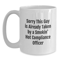 Load image into Gallery viewer, Funny Compliance Officer Gifts for Men Women Friends from Coworkers, White Coffee Mug with Quote, Christmas Unique Presents - Main
