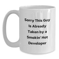 Load image into Gallery viewer, Developer Funny White Coffee Mugs Gifts from Friends for Birthday Unique Presents, Smokin Hot - Main