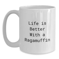 Load image into Gallery viewer, Ragamuffin Cat Lovers Funny White Coffee Mug Gifts from Friends to Men on Birthday Unique Presents - Main