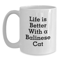 Load image into Gallery viewer, Funny Balinese Cat Lovers Gifts from Family and Friends - Life Is Better With A Balinese Cat Birthday Unique - Main