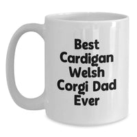 Load image into Gallery viewer, Funny Cardigan Welsh Corgi Dog Gifts for Dad - White Coffee Mug - Best Dad Ever - Main