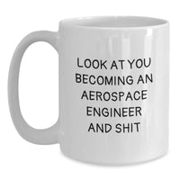 Load image into Gallery viewer, Funny Aerospace Engineer Gifts for Men, White Coffee Mug, Christmas Unique Presents from Friends for Aerospace Engineer Enthusiasts - Main
