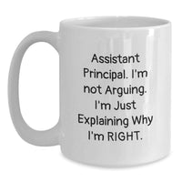 Load image into Gallery viewer, Funny Assistant Principal Gifts from Men, White Coffee Mugs, Birthday Unique Gifts for Assistant Principal - Main