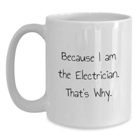 Load image into Gallery viewer, Funny Electrician White Coffee Mug Gifts from Men to Friends for Electrician Graduation Unique Gifts - Main