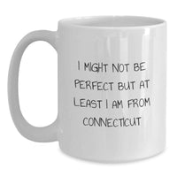 Load image into Gallery viewer, Funny Connecticut White Coffee Mugs for Men from Connecticut - Ideal Gift for Connecticut Friends and Family - Main