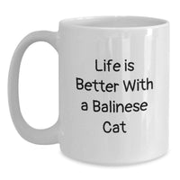 Load image into Gallery viewer, Funny Balinese Cat Lovers Gifts from Friends and Family for Balinese Cat Enthusiasts White Coffee Mug - Main