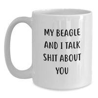 Load image into Gallery viewer, Beagle Dog Lovers Funny White Coffee Mug Gifts from Friends to Beagle Dog Parents Birthday Unique Presents - Main
