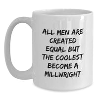 Load image into Gallery viewer, Funny Millwright Quotes Gifts from Men to Friends and Family, White Coffee Mug for Graduation Unique Gifts - Main
