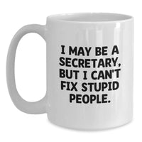 Load image into Gallery viewer, Funny Gifts from Men to Secretary Friends at Christmas Time, Secretary Humor White Coffee Mug, Inspirational Quote - Main
