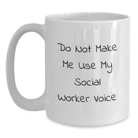 Load image into Gallery viewer, Funny Social Worker Christmas Unique Gifts from Friends White Coffee Mug, Unique White Coffee Mugs for Social Worker Men, Women, Coworkers, Family - Main
