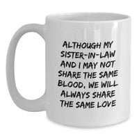 Load image into Gallery viewer, Funny Sister-in-law White Coffee Mug Gifts from Men to Sister-in-law, Inspirational Quotes for Sister-in-law, Christmas Unique Gifts, White Coffee Mug - Sister-in-law Lover - Main