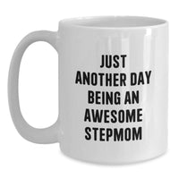 Load image into Gallery viewer, Funny Stepmom White Coffee Mugs Gifts from Family to Stepmom on Christmas Unique Presents - Main
