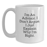 Load image into Gallery viewer, Funny Advisor White Coffee Mug Gifts from Family for Advisor Friends Coworkers Unique Christmas Unique Gifts - Main
