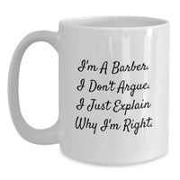 Load image into Gallery viewer, Funny Barber Christmas White Coffee Mug Gifts from Family Members to Barber Friends - Main
