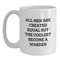 Load image into Gallery viewer, Funny Warden White Coffee Mug Gifts for Men Warden Enthusiasts from Friends, Inspirational Unique Christmas Unique Gifts for Warden - Main
