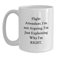 Load image into Gallery viewer, Funny Flight Attendant Gifts from Men, Women, Friends, Coworkers, Family - Flight Attendant I&#39;m Not Arguing, I&#39;m Just Explaining Mugs - Christmas Unique Gifts for Flight Attendant, Women, Men - Main
