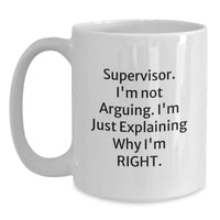 Load image into Gallery viewer, Funny Supervisor White Coffee Mug Gifts for Men, Women, Friends, Coworkers, Family This Christmas Unique Presents from Supervisor - Main
