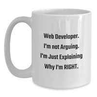 Load image into Gallery viewer, Funny Web Developer Gifts, White Coffee Mug for Web Developer Friends, Perfect Birthday Unique Gifts from Friends - Main