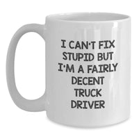 Load image into Gallery viewer, Funny Truck Driver Gifts from Men to Truck Drivers, White Coffee Mug, Christmas Unique Presents - Main
