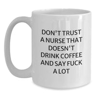 Load image into Gallery viewer, Funny Nurse Gifts from Men to Nurse Friends and Coworkers - White Coffee Mug for Valentine's Unique Gifts - Main