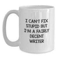 Load image into Gallery viewer, Writer Gifts from Friends to Family, Funny White Coffee Mug, Christmas Unique Presents for Writers - Main
