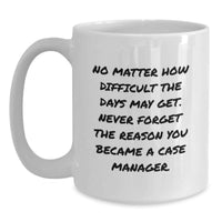 Load image into Gallery viewer, Funny Case Manager Gifts from Friends and Family, White Coffee Mug for Men and Women, Case Manager Appreciation, Valentine's Unique Gift - Main