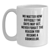 Load image into Gallery viewer, Funny Counselor Quotes Gifts from Family for Counselor White Coffee Mug - Inspirational Mug for Counselor Birthday Unique Gifts - Main