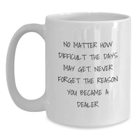Load image into Gallery viewer, Funny Dealer Gifts from Men, White Coffee Mugs for Dealer, Unique Valentine's Gifts for Him - Main