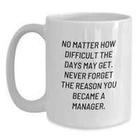 Load image into Gallery viewer, Funny Inspirational Manager White Coffee Mug Gifts from Men for Manager Birthday Unique Gifts - Main