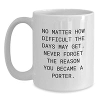 Load image into Gallery viewer, Funny Porter Gifts from Men to Porter Friends and Family, White Coffee Mug for Valentine's Unique Gifts - Main
