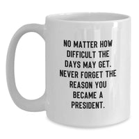 Load image into Gallery viewer, Funny President Coffee Mugs for Men Gifts, White Ceramic Unique Christmas Unique Gifts from Friends to President - Main
