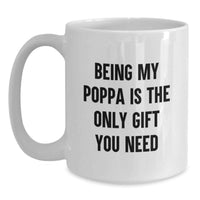 Load image into Gallery viewer, Funny Poppa Gifts from Family, Unique Valentine's Unique Gifts for Poppa - White Coffee Mug - Main