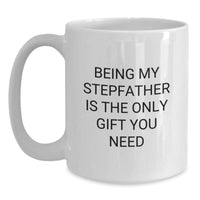 Load image into Gallery viewer, Funny Stepfather Quotes Gifts from Family Members for Stepfather Christmas Unique Gifts White Coffee Mugs - Main
