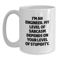 Load image into Gallery viewer, Funny Engineer Quotes White Coffee Mug Gifts from Friends to Engineer on Mother's Day Unique - Main
